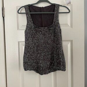 Magaschoni tank top, grey and black abstract print